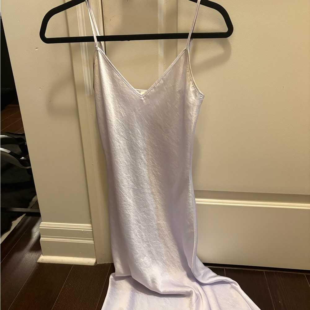 Wilfred Lavender Satin Slip Dress